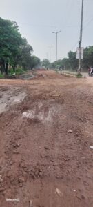 Broken road - From Nangloi-Najafgarh Main Road to Bakkarwala
